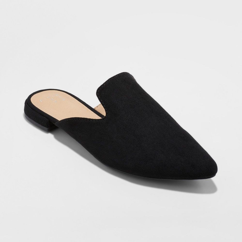 Women's Velma Slip On Pointy Toe Mules - A New Day Black 7.5 | Target