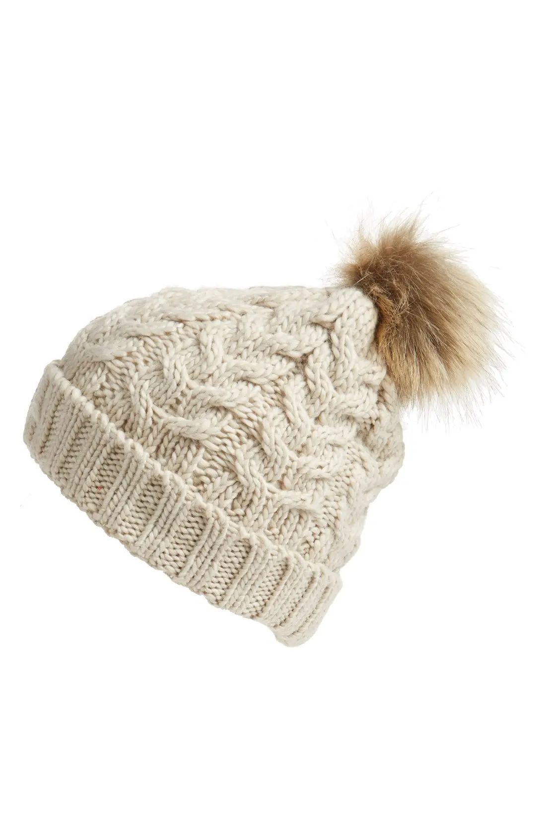 BP. Knit Beanie with Faux Fur Pompom | Nordstrom