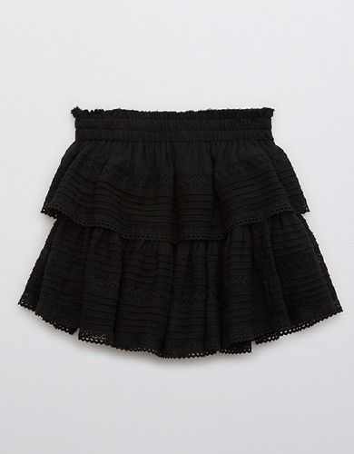 Aerie Rock 'n' Ruffle Mini Skirt | American Eagle Outfitters (US & CA)