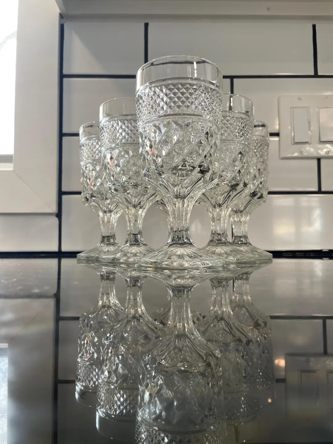 Vintage Set of 6 Anchor Hocking Wexford Glass Water Goblets 6.5 Inches. NICE! - Etsy | Etsy (US)