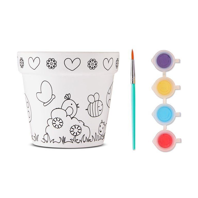 Easter Mushroom and Butterflies Paint Your Own Flowerpot Arts & Crafts Kit, by Way To Celebrate | Walmart (US)