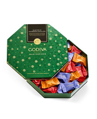 Holiday Assorted Masterpiece Chocolate Gift Tin, 50 Piece | Macy's