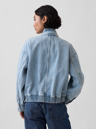 Oversized Denim Bomber Jacket | Gap (US)