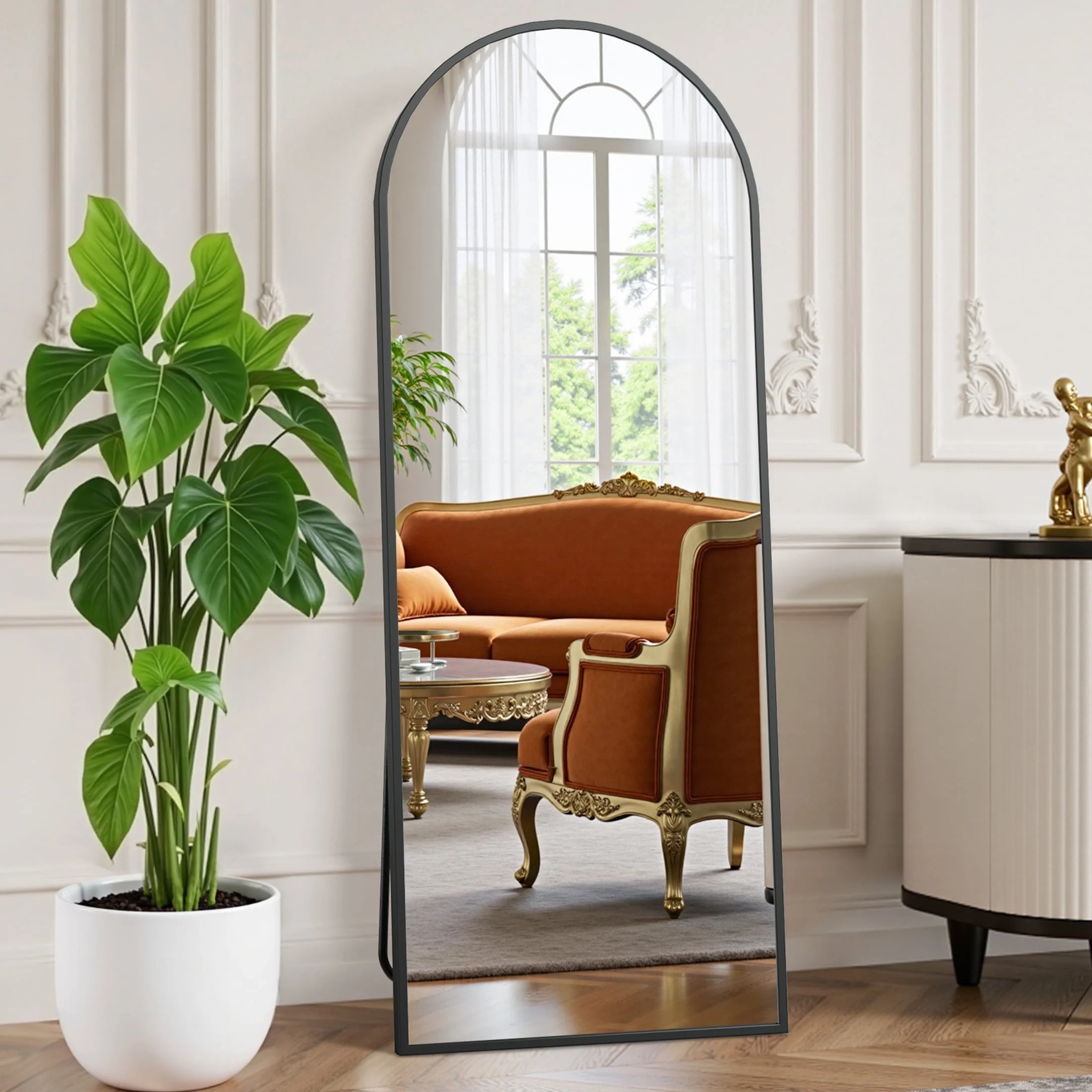 EDX Arched Full Length Mirror 64"x21" Full Body Mirror Rectangle Free Standing Wall Mounted Leani... | Walmart (US)