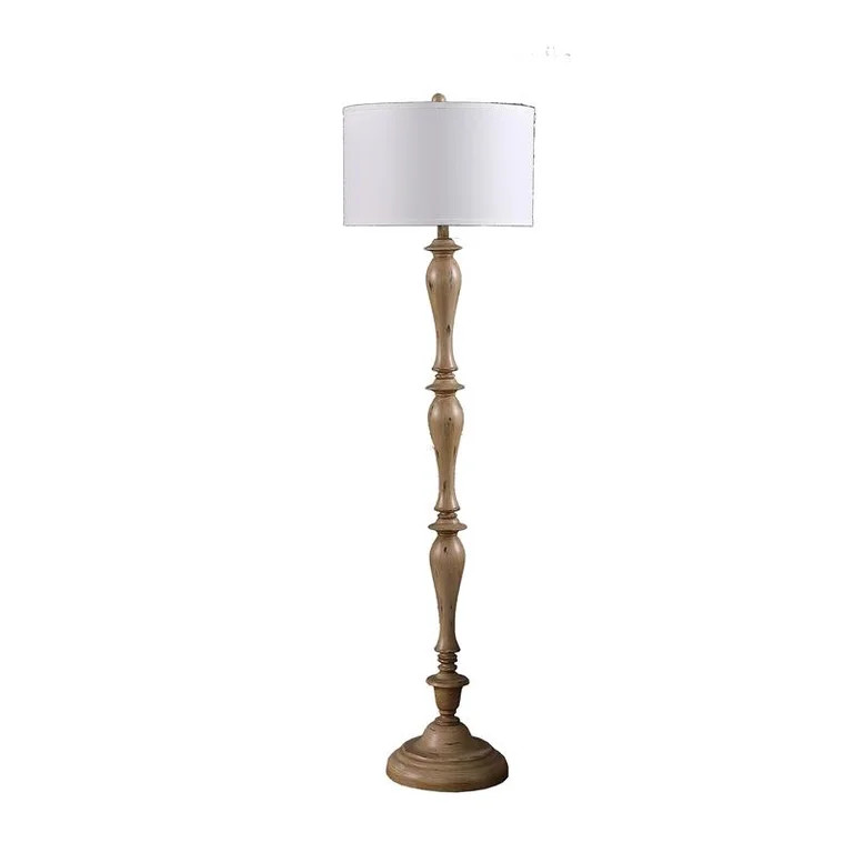 ORE International 61.5" In Coastal Wood Effect Polyresin Floor Lamp | Walmart (US)