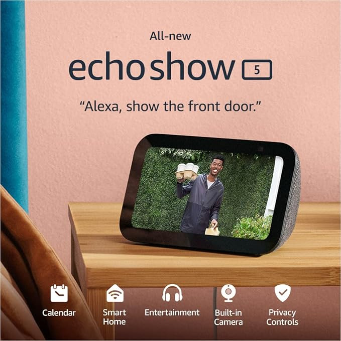All-new Echo Show 5 (3rd Gen, 2023 release) | Smart display with 2x the bass and clearer sound | ... | Amazon (US)