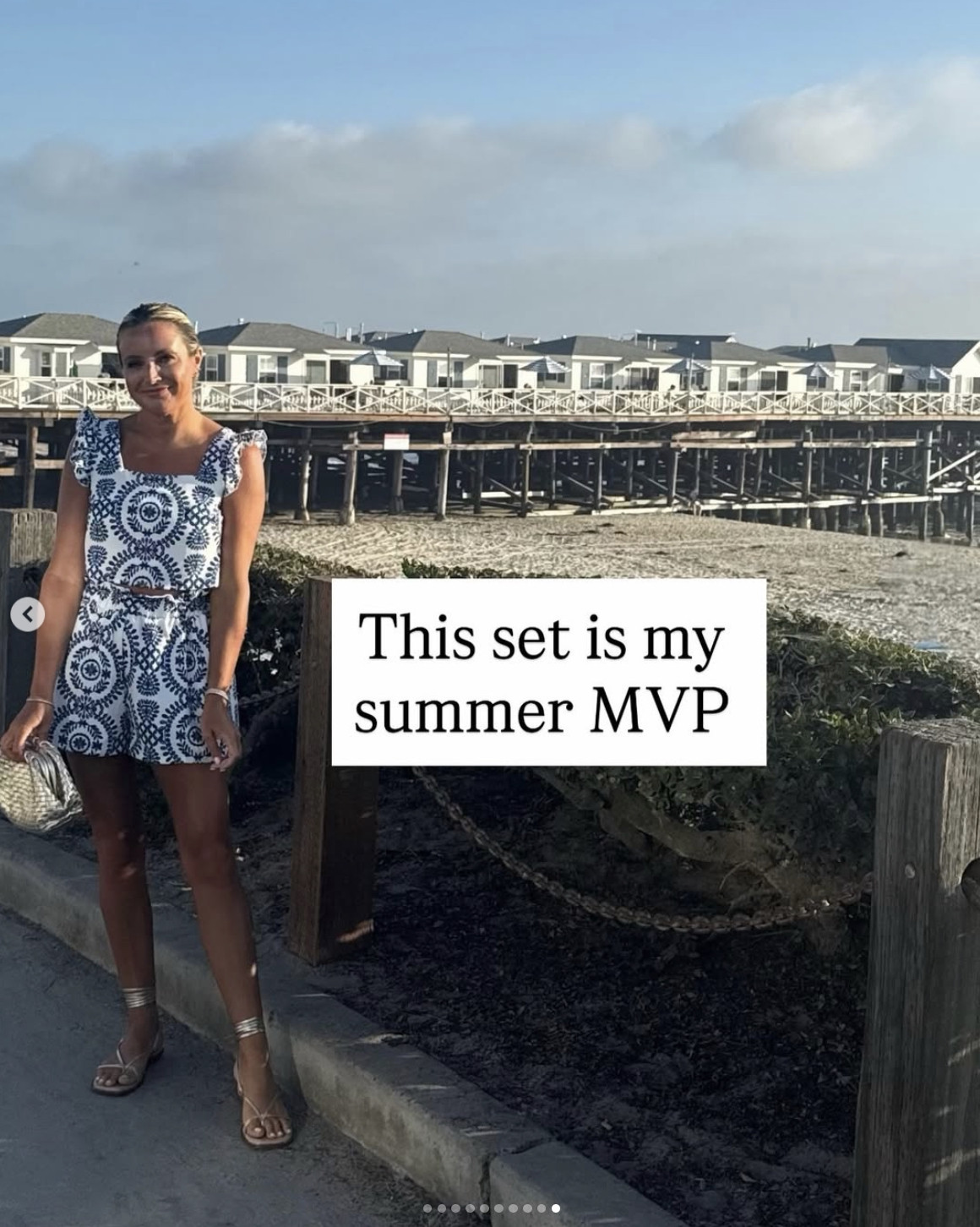 My summer MVP for a reason 💙 This blue-and-white printed matching shorts set is lightweight, flattering, and so easy to dress up with sandals and a woven bag. The perfect vacation outfit for beach dinners, sightseeing, and warm summer nights!
 

 #LTKootd #LTKmomlife #LTKTravel