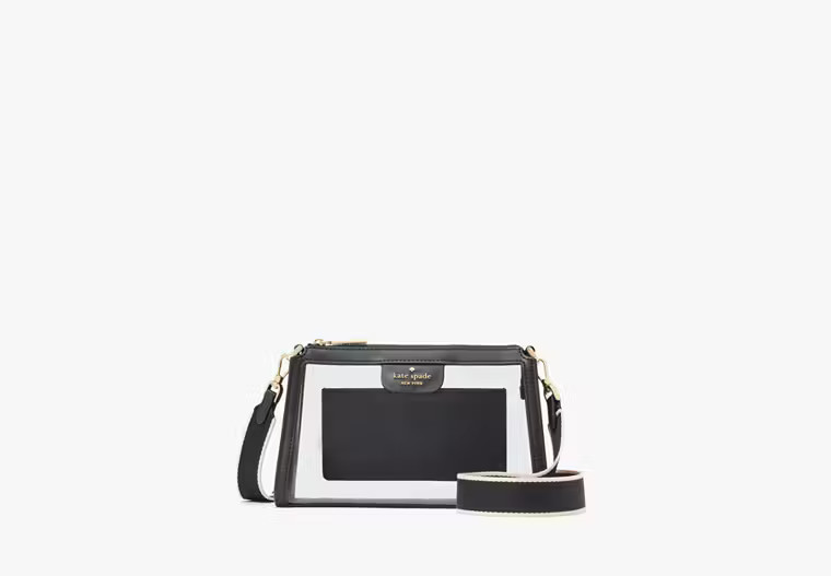 Kate Spade Clare Clear Small Crossbody, Black | Kate Spade Outlet