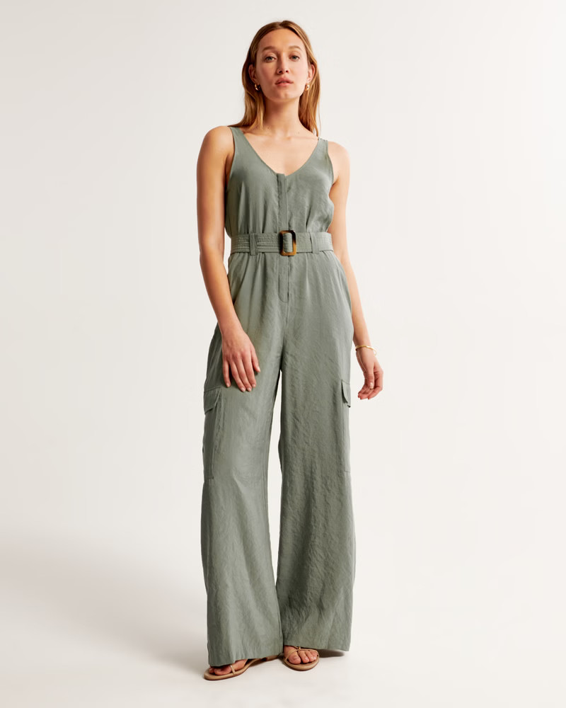 Draped Utility Jumpsuit | Abercrombie & Fitch (US)