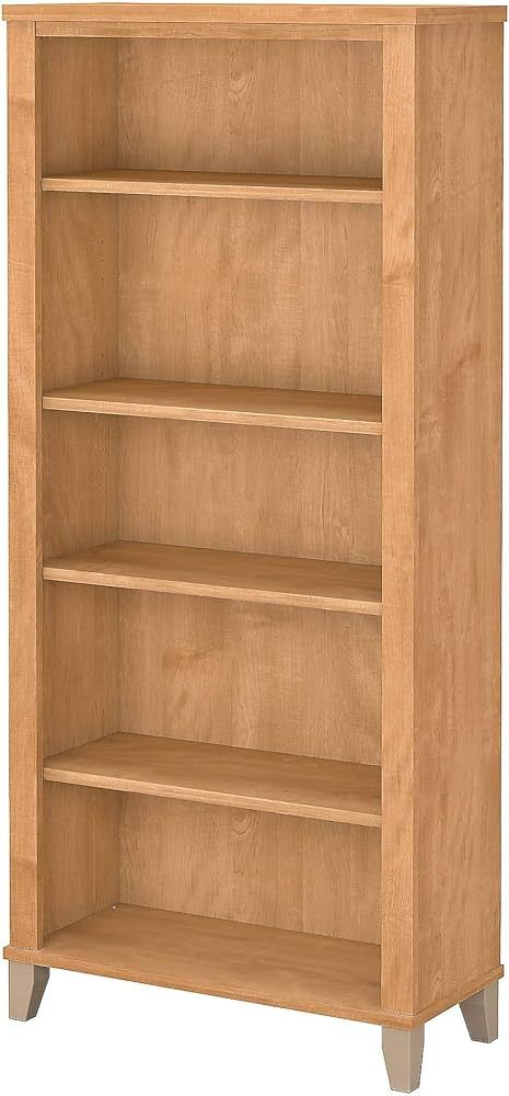 Bush Furniture WC81465 Tall 5 Shelf Bookcase | Large Open Bookshelf | Display Cabinet for Library... | Amazon (US)
