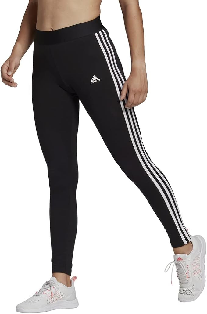 adidas Women's LOUNGEWEAR Essentials 3-Stripes Leggings | Amazon (US)