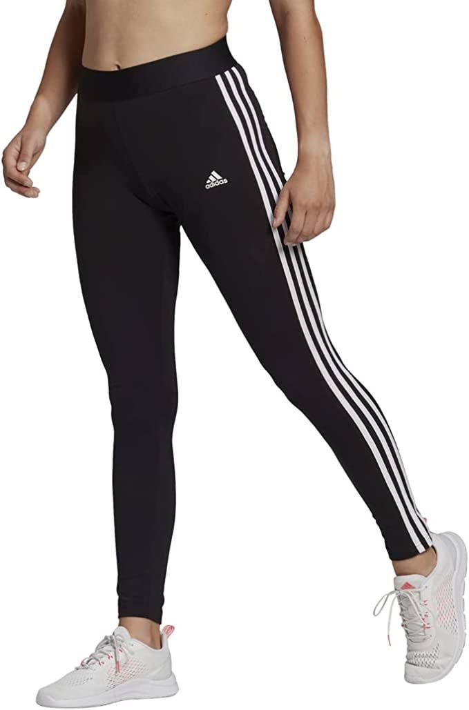 adidas Women's LOUNGEWEAR Essentials 3-Stripes Leggings | Amazon (US)