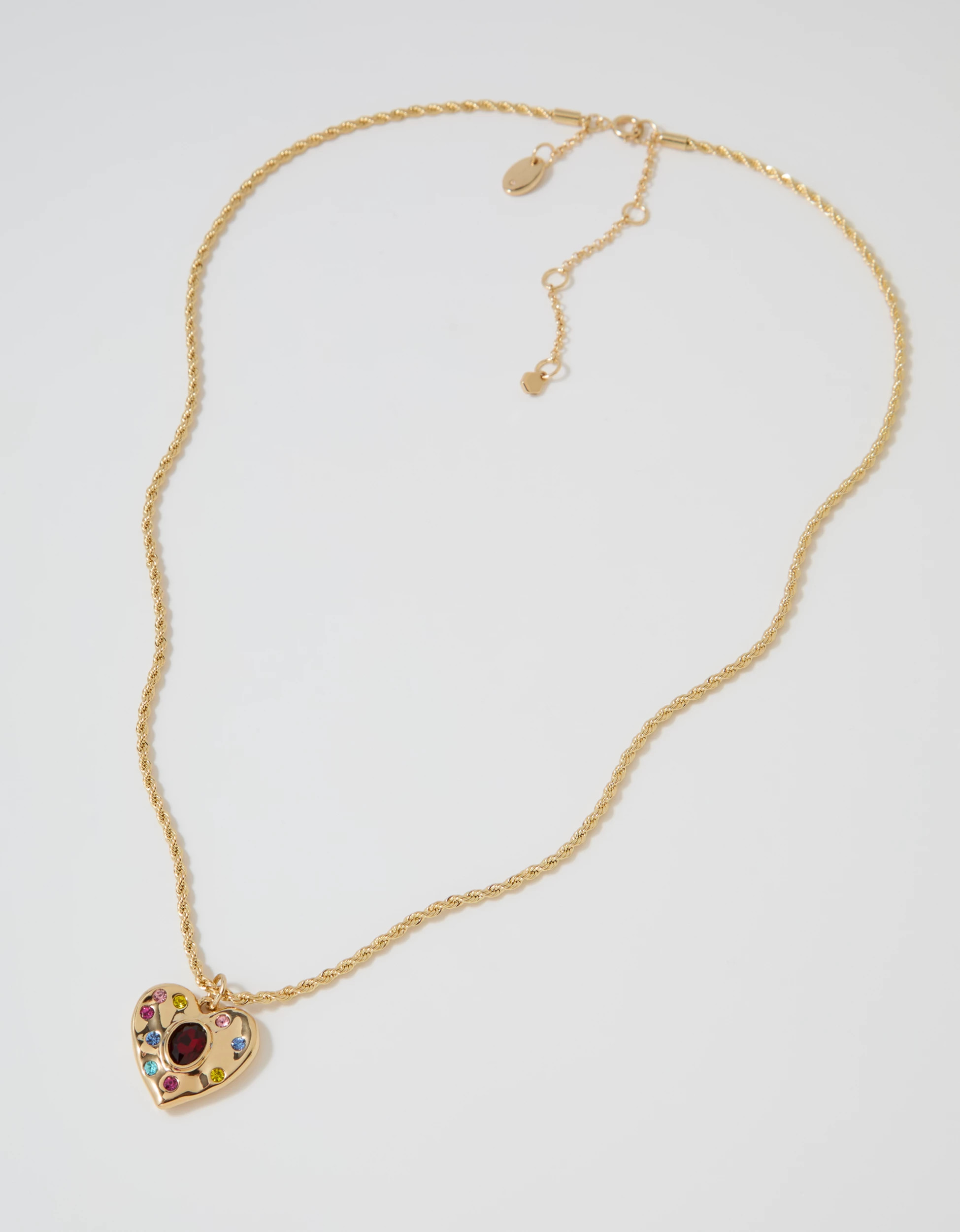 Aerie Rhinestone Heart Necklace | Aerie