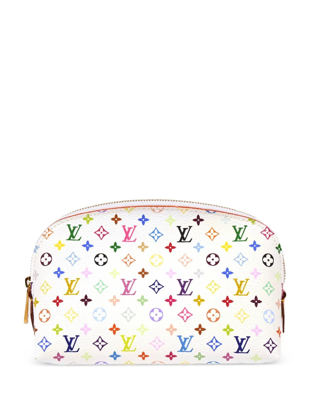 Louis Vuitton Pre-Owned x Takashi Murakami 2012 Pochette cosmetic pouch - White | Farfetch Global
