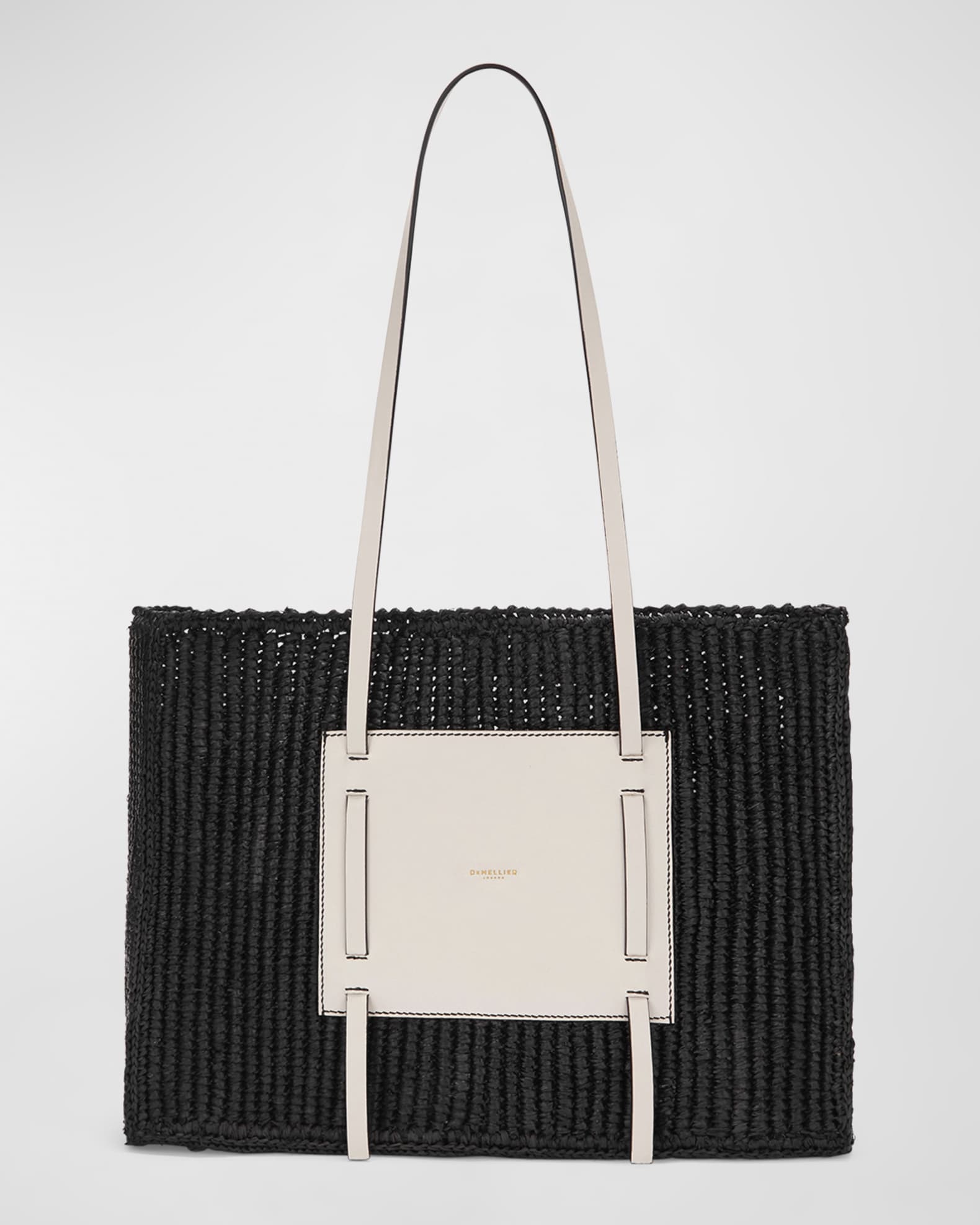 Capri Raffia & Leather Tote Bag | Neiman Marcus