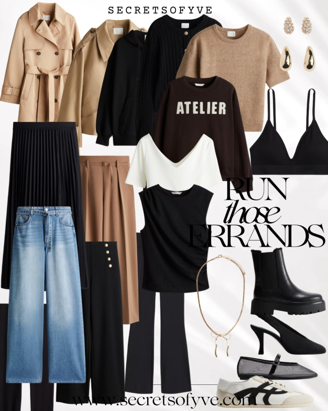 Secretsofyve: run your errands capsule wardrobe! 
#Secretsofyve #ltkgiftguide
Always humbled & thankful to have you here.. New posts daily at 3pm &4:15pm EST. @h&m
CEO: PATESI Global & PATESIfoundation.org
 @secretsofyve : where beautiful meets practical, comfy meets style, affordable meets glam with a splash of splurge every now and then. I do LOVE a good sale and combining codes! #ltkstyletip #ltksalealert #ltkfamily #ltku #ltkfindsunder100 #ltkfindsunder50 #ltkover40 #ltkpetite #ltkplussize #ltkshoecrush #ltkactive #ltkfitness #ltkmidsize #ltktravel #ltkparties #ltkitbag #ltkbump secretsofyve 

#LTKWatchNow #LTKWorkwear #LTKSeasonal