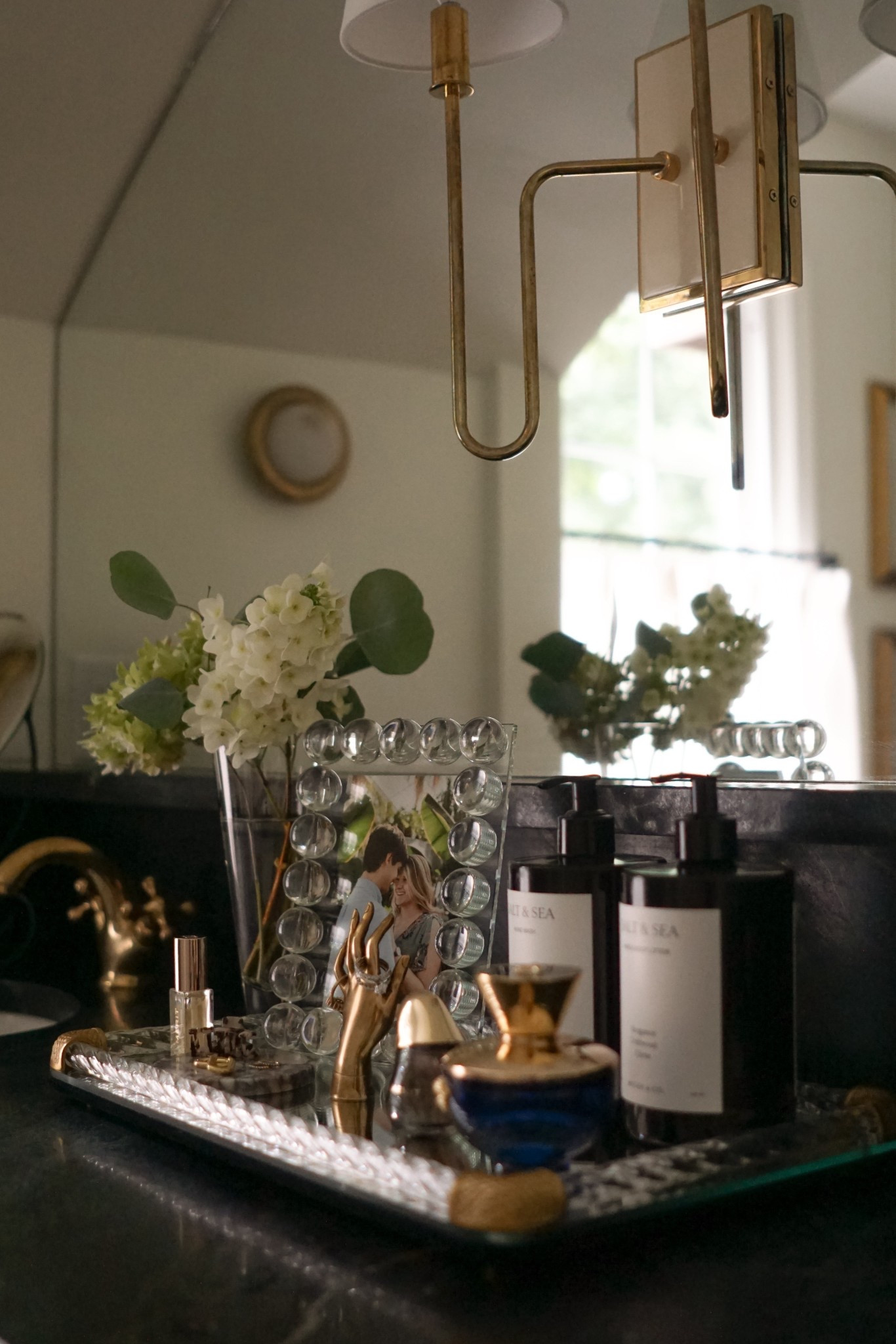ad | Gave our vanity a refresh with some new pieces from Alice Lane Home! I think the brass princess hand is my favorite 🤩 You can use my code STAYHOMESTYLE to save 20% off full priced Alice Lane Exclusives! 

#LTKStyleTip #LTKHome #LTKBeauty