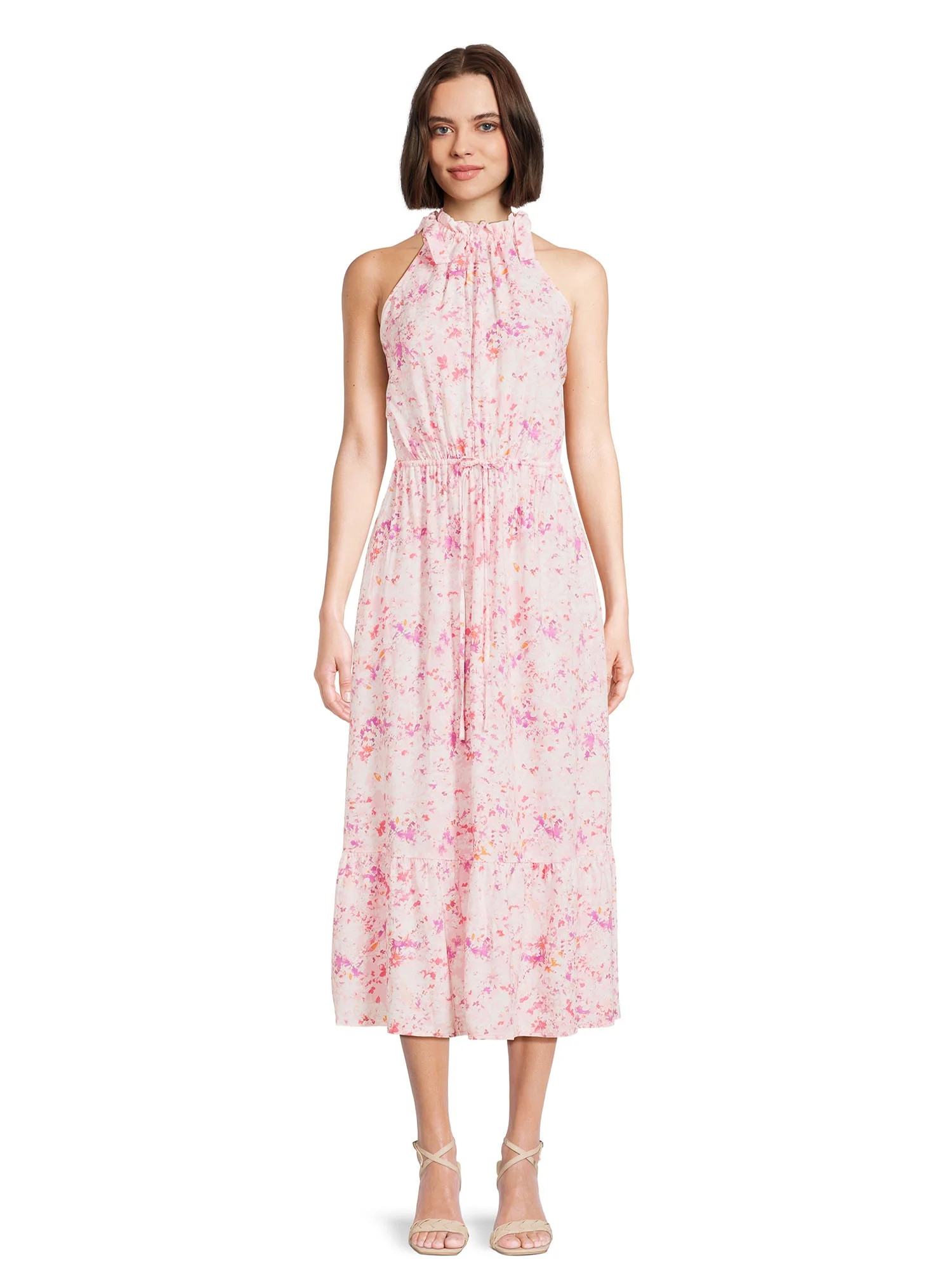 Time and Tru Women’s Halter Maxi Dress | Walmart (US)