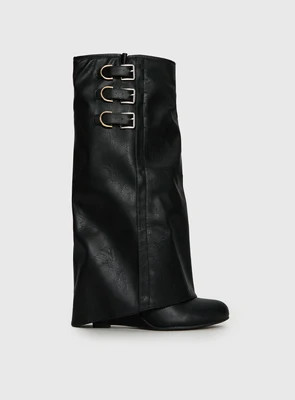 Ritz Knee High Boots Black | Princess Polly US