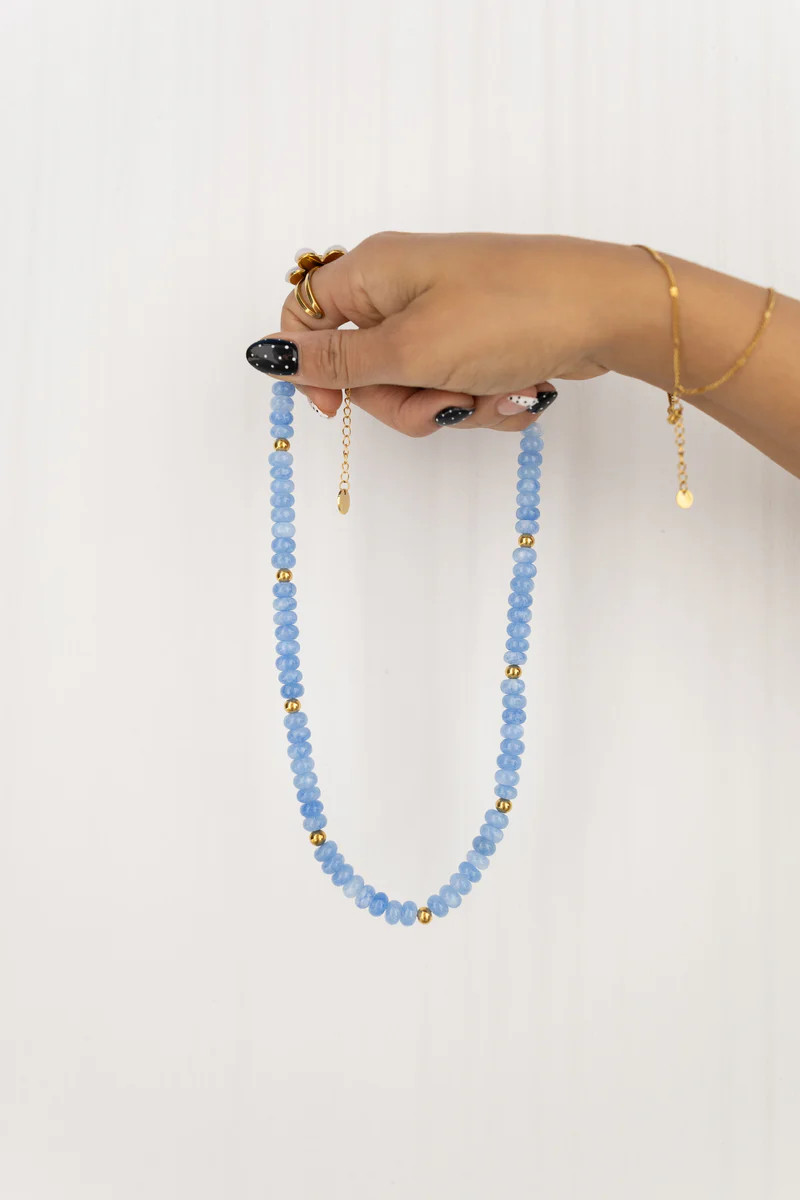 Whimsy Beaded Necklace - Blue | BÉLJOY