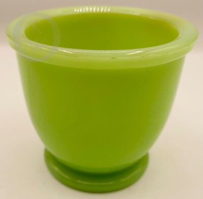 Vintage*McKee*Uranium Glass*Footed*Jadeite Jadite*Custard Cup*24268F S134  | eBay | eBay US