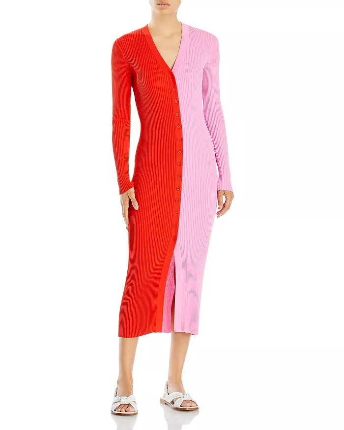 Shoko Color Block Ribbed Sweater Dress | Bloomingdale's (US)