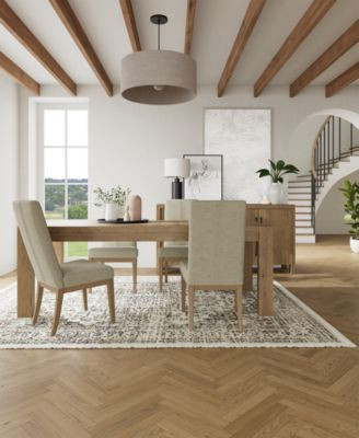 Davie Rectangular 5-Pc. Dining Set (Table & 4 Upholstered Side Chairs) - Macy's | Macy's