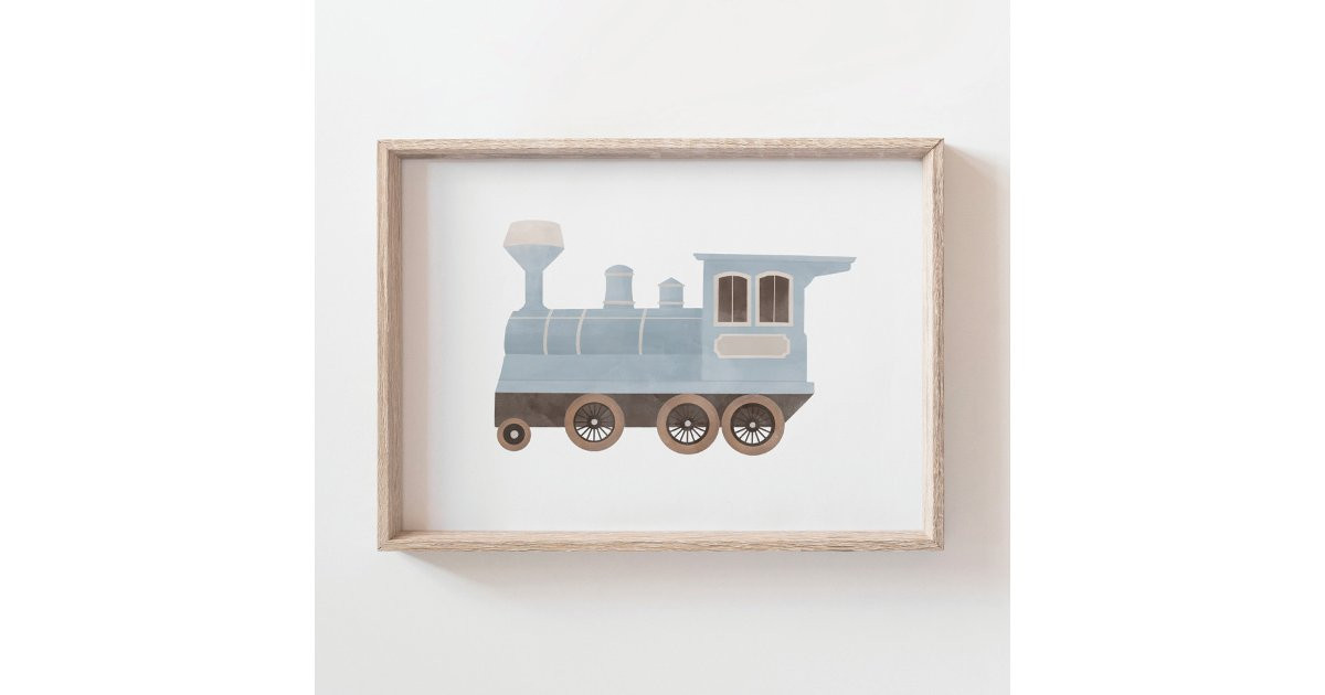 Blue Train Kids Room Decor | Zazzle | Zazzle