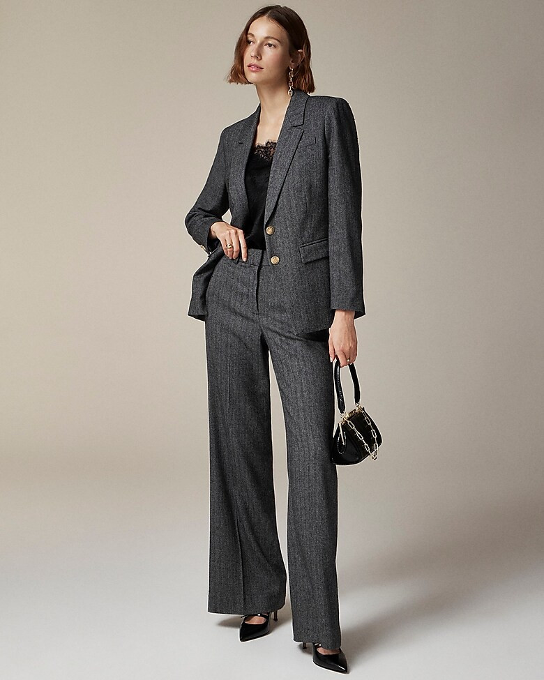 Carolina pant in Italian herringbone wool blend | J. Crew US