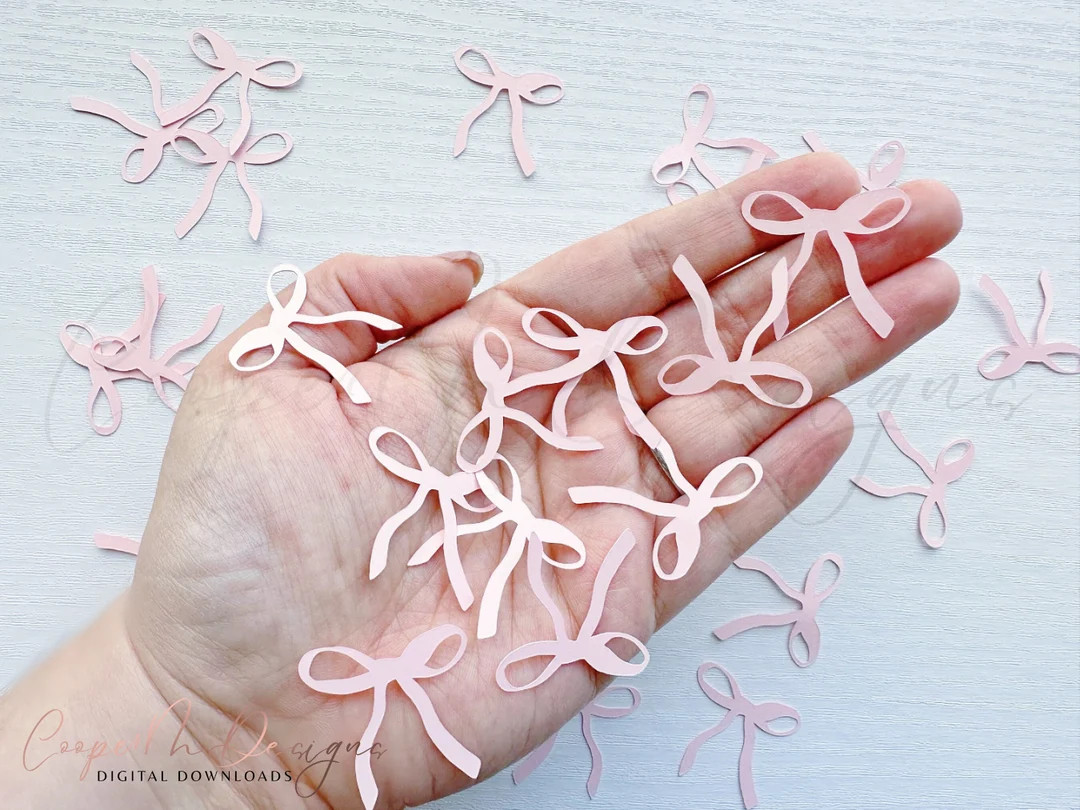 Pink Bow Confetti, She's Tying the Knot Bachelorette, Coquette Bridal Shower, Coquette Bacheloret... | Etsy (US)