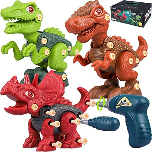 Bottleboom Dinosaur Toys, Take Apart Toys with Electric Drill,STEM Building Learning Set Toy for ... | Amazon (US)