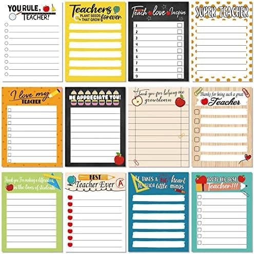 Teacher Notepad Sets Lined Notepads Teacher to Do List Memo Notepads for Teacher Appreciation Pre... | Amazon (US)