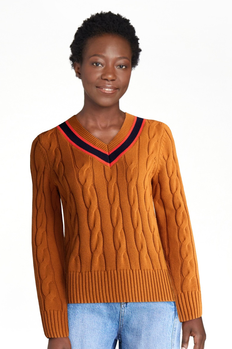 Free Assembly Women's and Women's Plus Cotton Cable Knit Sweater, Midweight, Sizes XS-4X | Walmart (US)