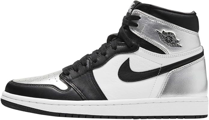 Jordan Womens Air Jordan 1 Retro High OG WM CD0461 001 Silver Toe - Size 12W | Amazon (US)