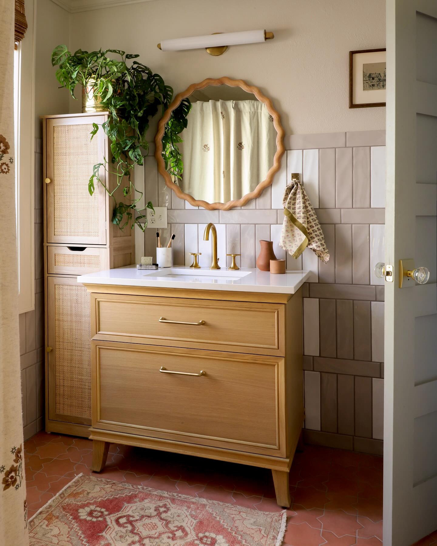 The Charcoal Bungalow bathroom renovation is complete, and it’s got all the warm, eclectic vibes I hoped for! 

#LTKHome