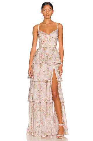 Caterina Dress in Pink Rose Print | Revolve Clothing (Global)