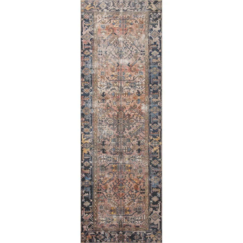 Chris Loves Julia x Loloi Jules Oriental Machine Made Polyester Indoor Area Rug in Terracotta/Bei... | Wayfair North America