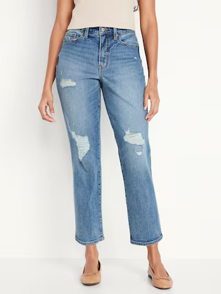 Curvy High-Waisted OG Straight Ankle Jeans | Old Navy (US)
