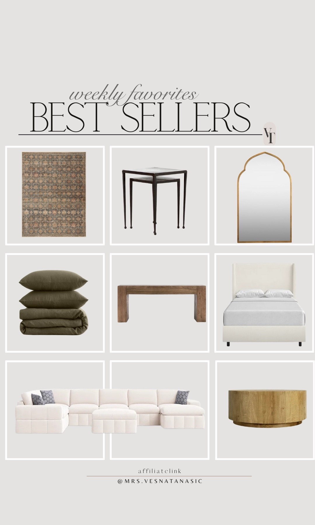 Weekly best sellers in home decor and furniture! 

Loloi rug, living room, nesting tables, mirror, bedding, quince bedding, console table, wayfair finds, basement, tilly upholstered bed, bed, wayfair, sectional sofa, coffee table, 

#LTKSaleAlert #LTKHome #LTKSeasonal