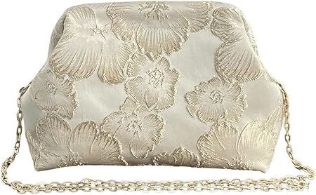 OYOANGLE Women's Clutch Wedding Guest Purse Bridal Floral Evening Handbags | Amazon (US)