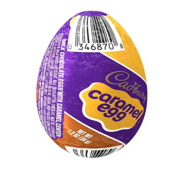 CADBURY, Milk Chocolate Caramel Egg Candy, Easter, 1.2 oz, Egg - Walmart.com | Walmart (US)