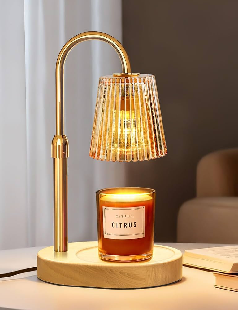 Candle Warmer Lamp with Timer Dimmer Adjustable Height, Electric Wax Melts Warmer for Jar Candles... | Amazon (US)