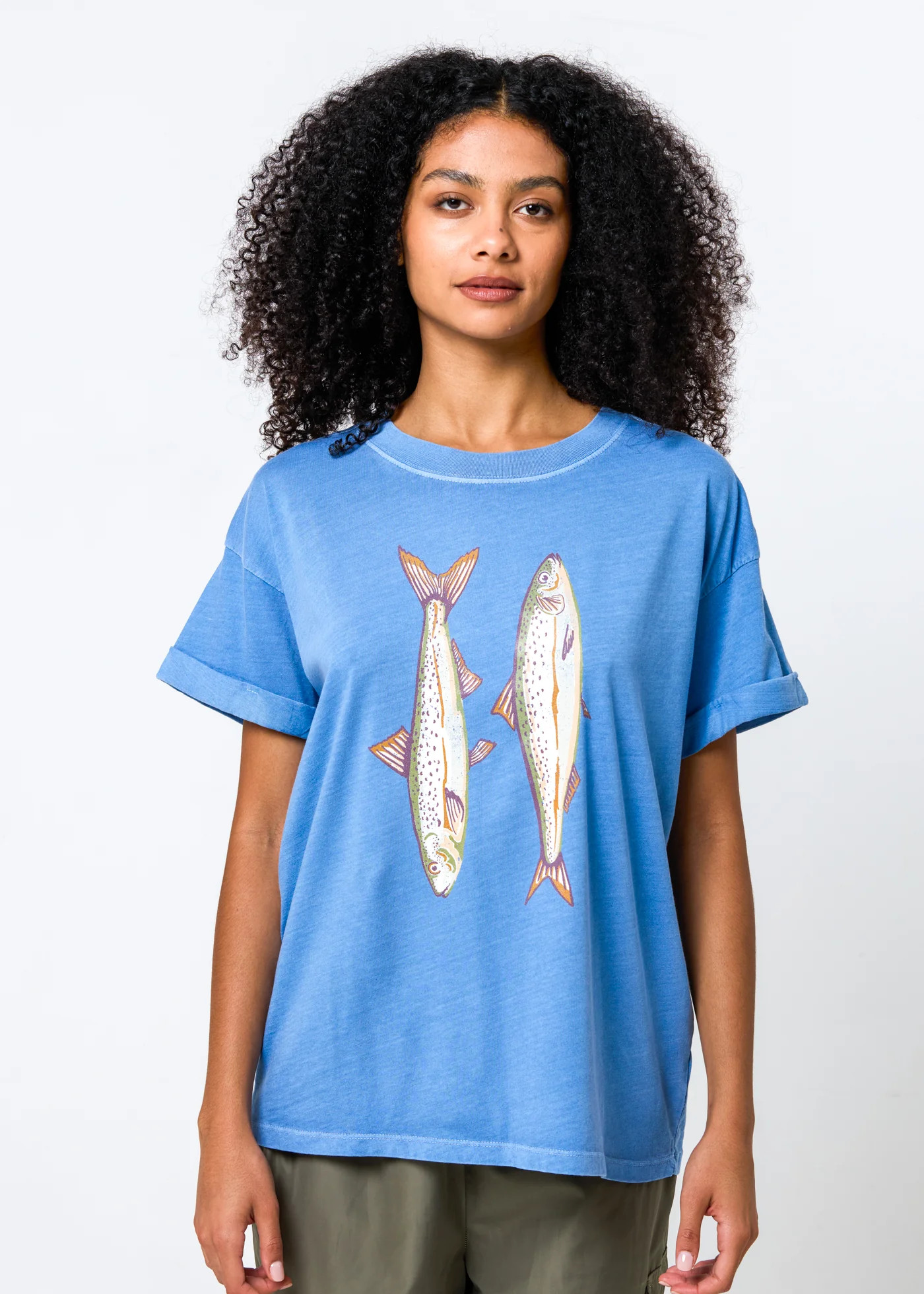 Sardines Denim Blue Boyfriend Tee | Girl Dangerous