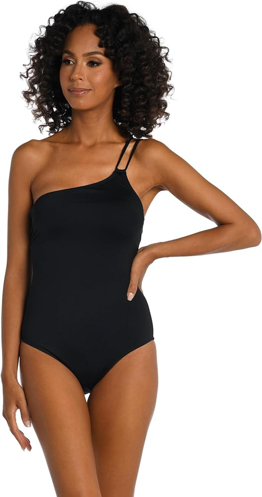 La Blanca Women's One Piece Swimsuit Single Shoulder Tummy Control Bathing Suit | Amazon (US)