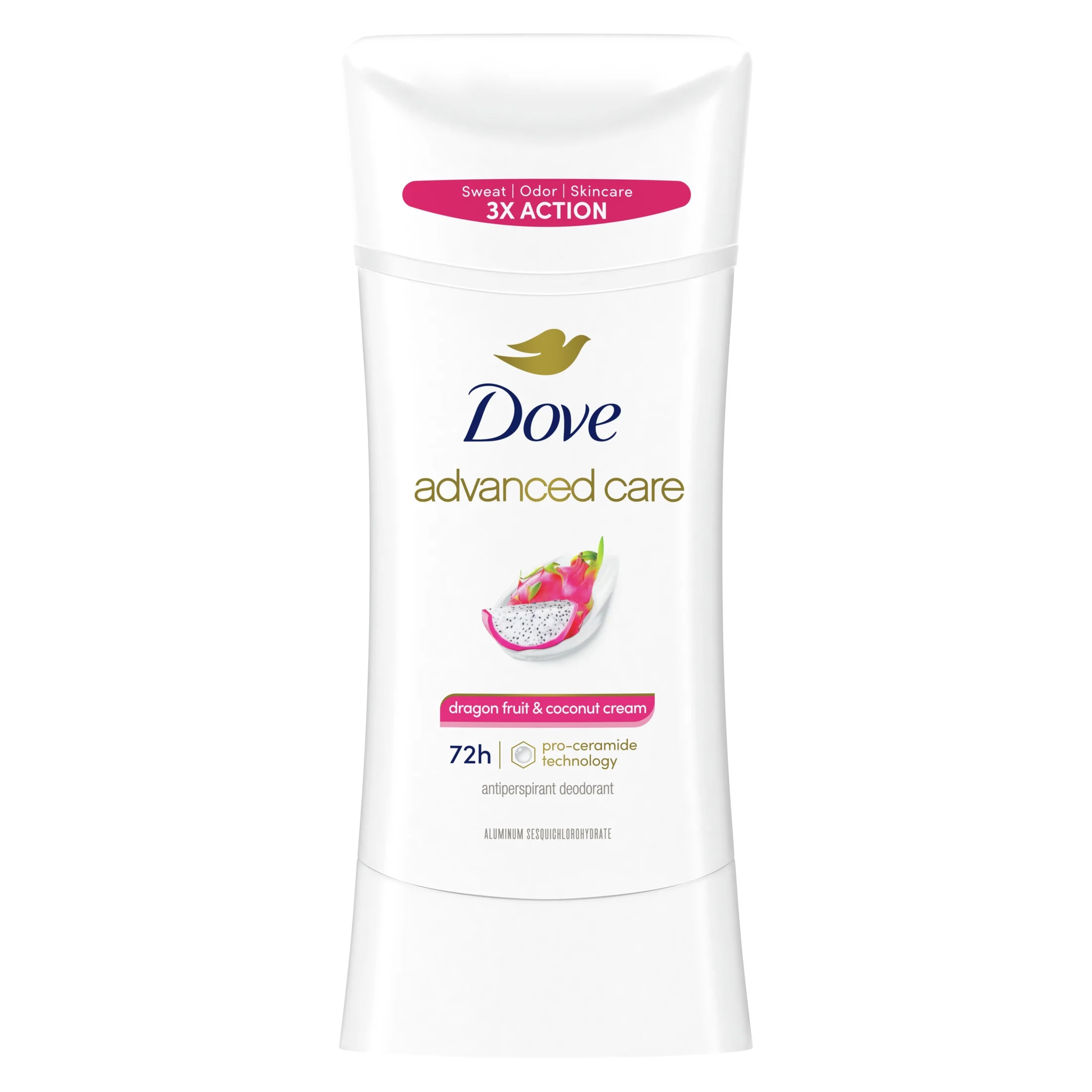 Dove Advanced Care Antiperspirant Deodorant Stick for Women Dragon Fruit & Coconut Cream, 2.6 oz | Walmart (US)