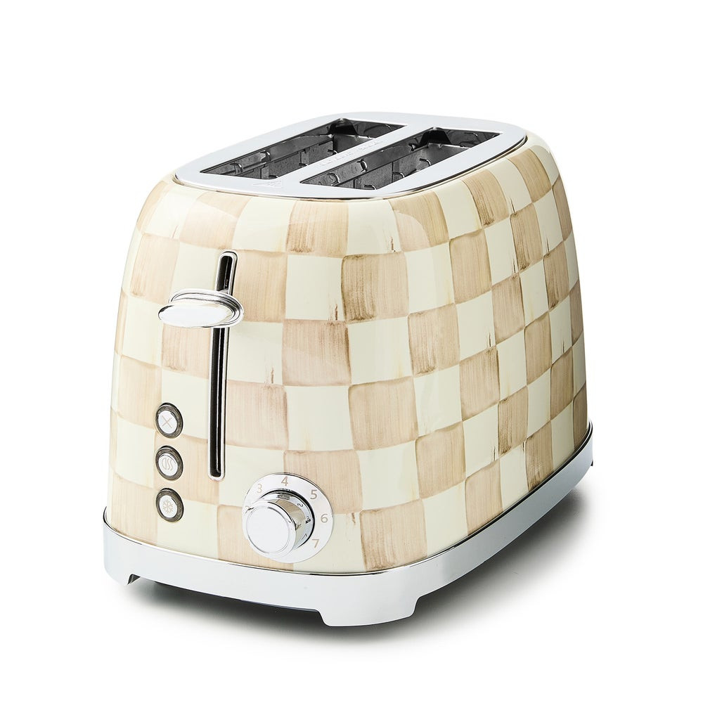 Mocha Check 2-Slice Toaster | MacKenzie-Childs