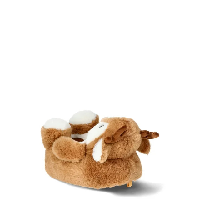 Holiday Time Girls Toddler & Kids Reindeer Slippers - Walmart.com | Walmart (US)
