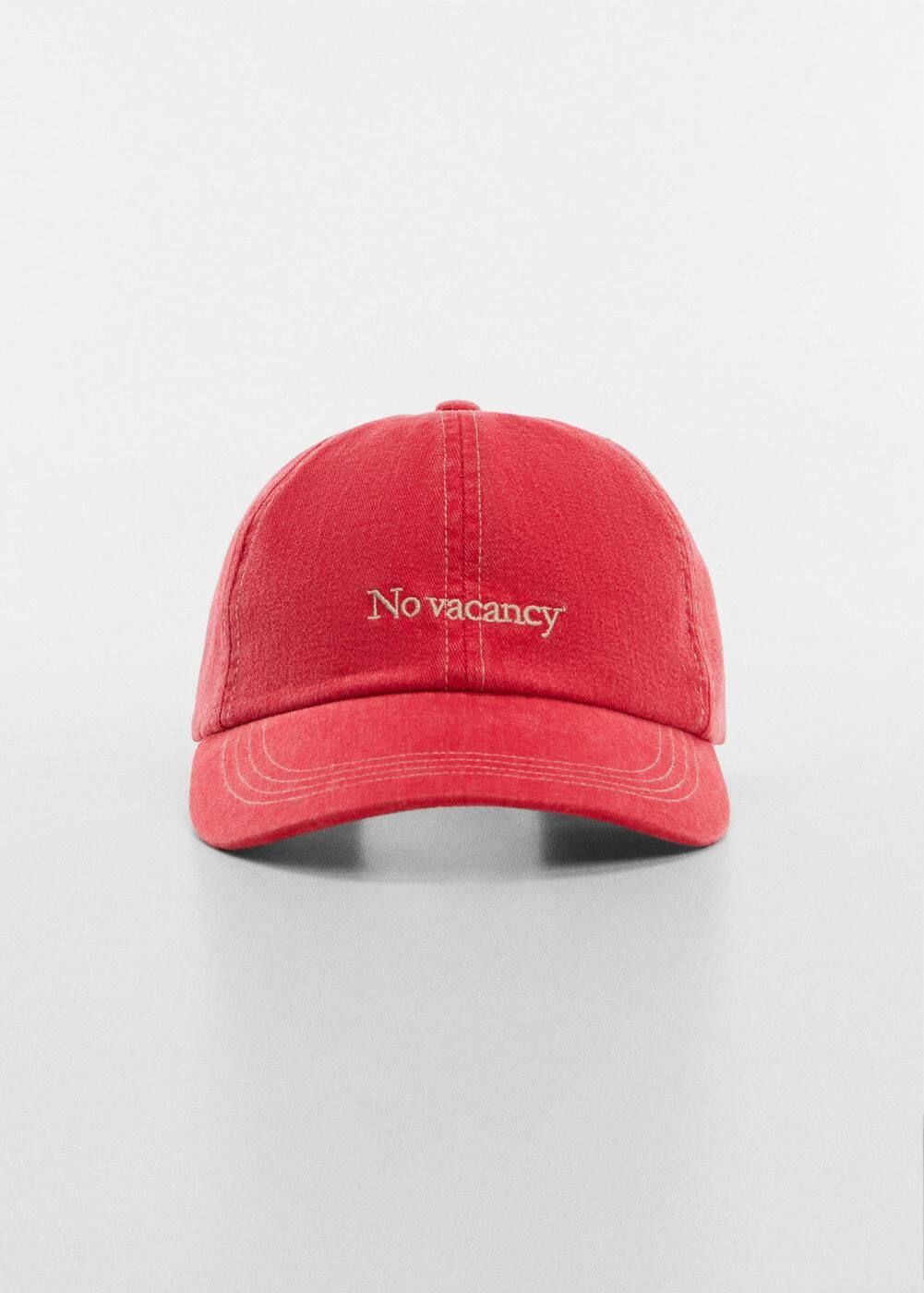 Embroidered message cap | MANGO (US)
