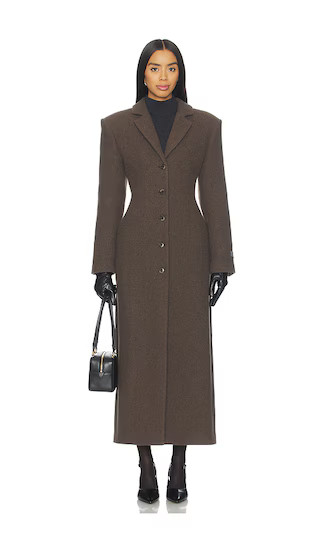 x Coco Yaron Manteco Wool Coat in Hickory | Revolve Clothing (Global)
