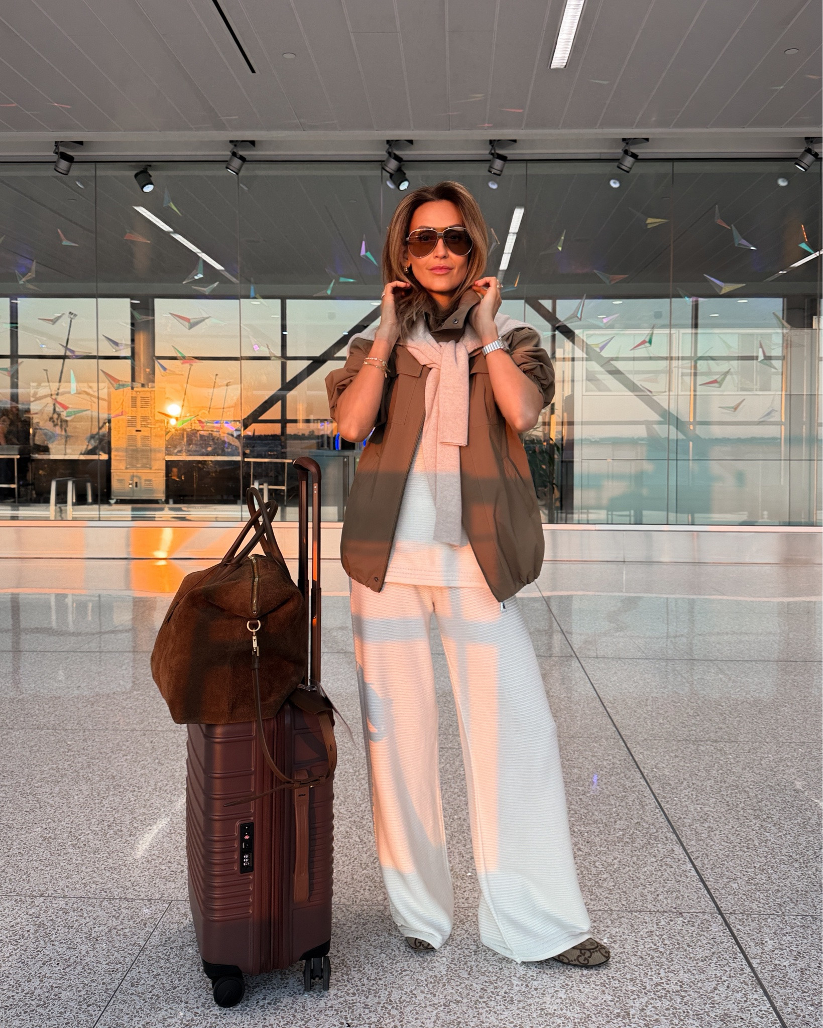 Califórnia bound in my new cozies. This knit set is a dream, paired with the high collar track jacket they make the perfect summer travel outfit - size xs

#LTKootd #LTKTravel #LTKSeasonal